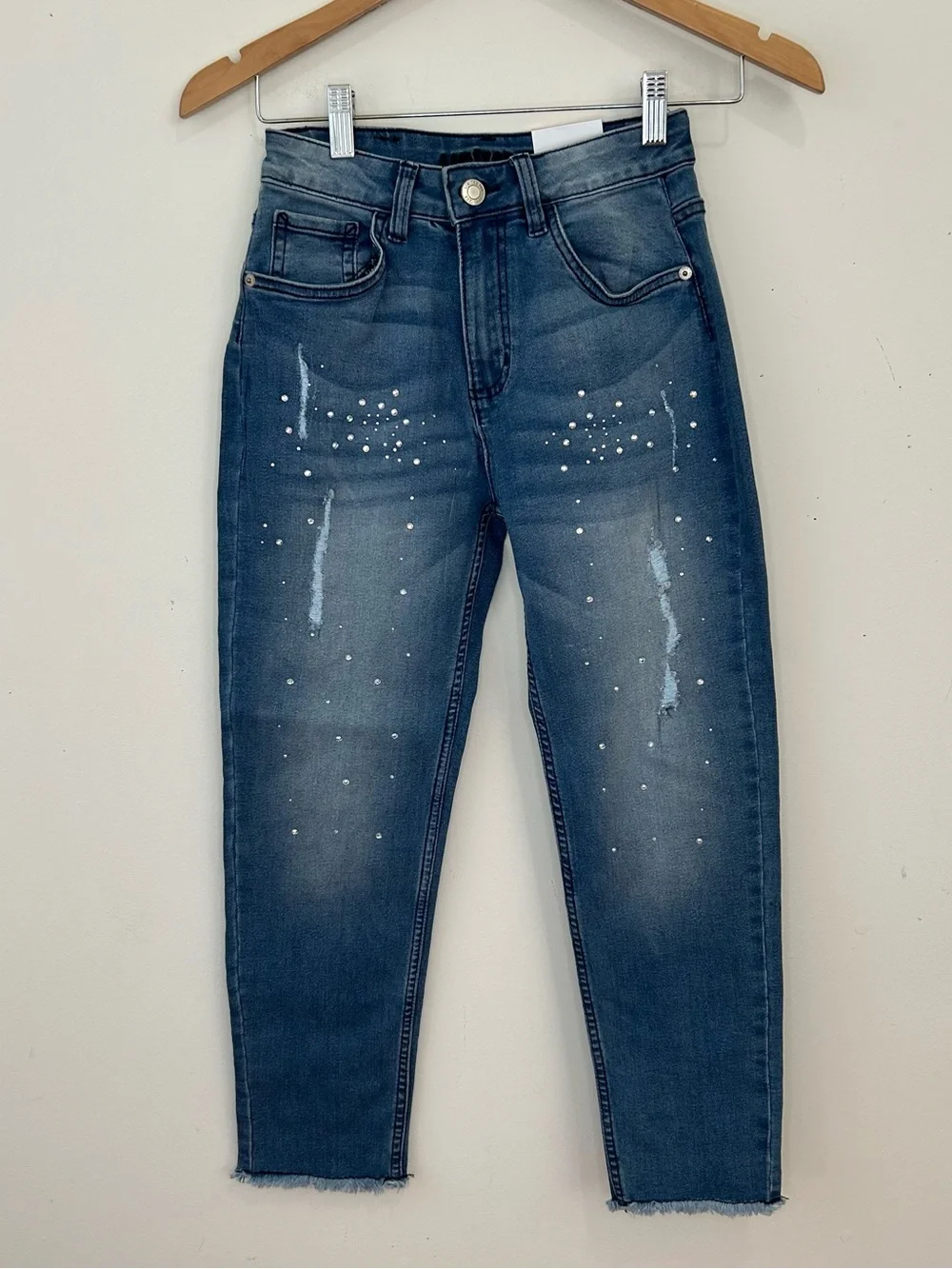 Limited Too Kids Jeans Size 12 Mini Mom Jean Blue Stretch